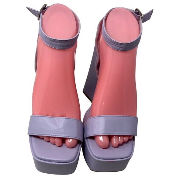 Va Cobra Heels Block Heel Chunky Triangle Light Purple Size 5.5 NEW - Picture 7 of 15